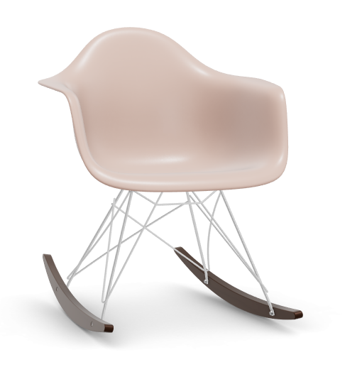 vitra Eames Plastic Armchair RAR RE - verchroomd & esdoorn donker - pale rose RE