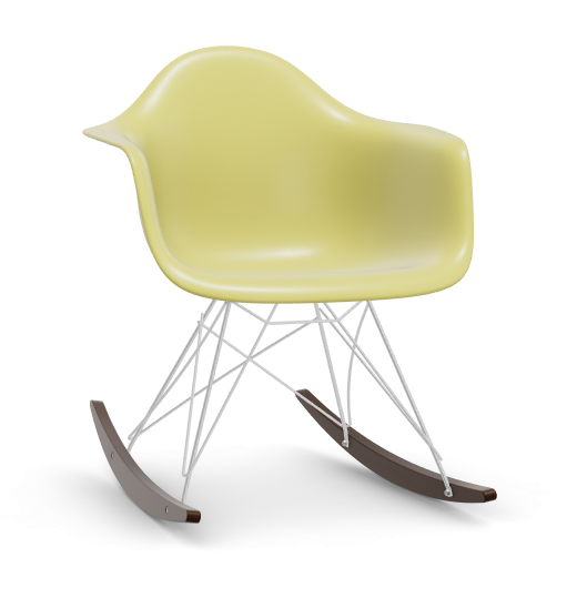 vitra Eames Plastic Armchair RAR RE - verchroomd & esdoorn donker - citron RE