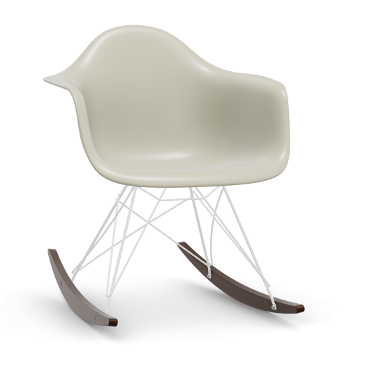 vitra Plastic Armchair RAR RE - wit & esdoorn donker - pebble RE