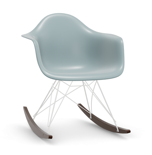 vitra Plastic Armchair RAR RE - wit & esdoorn donker - ice grey RE