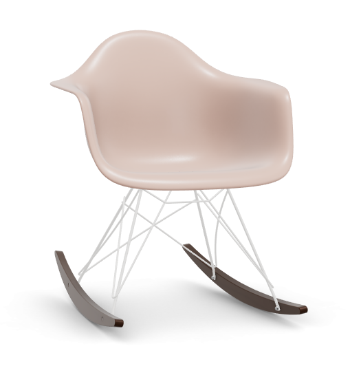 vitra Plastic Armchair RAR RE - wit & esdoorn donker - pale rose RE