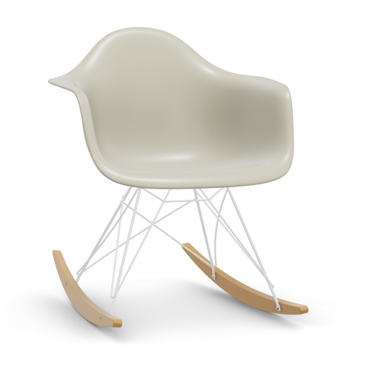 vitra Eames Plastic Armchair RAR RE - wit & esdoorn licht - pebble RE