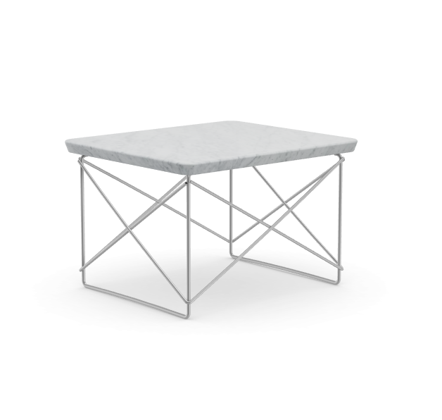 vitra Eames Occasional Table LTR - Carrara marmer - chroom