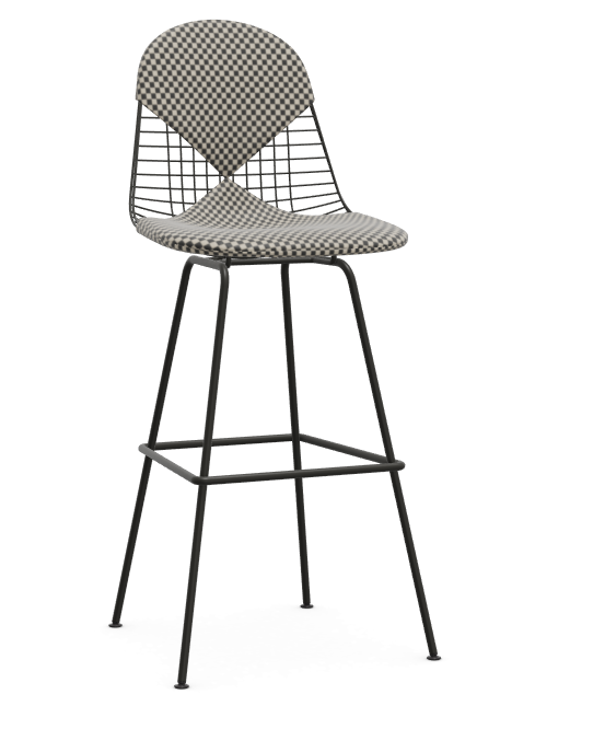 vitra Eames Wire Stool - high - basic dark - bikini checker