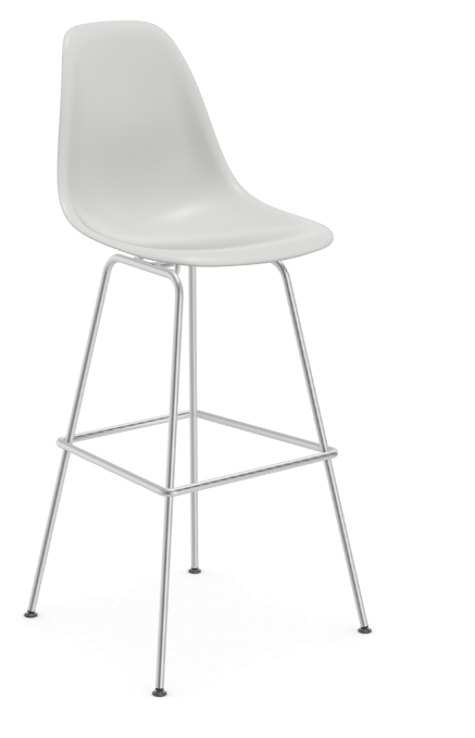 vitra Eames Plastic Stool RE high - chroom - cotton white RE