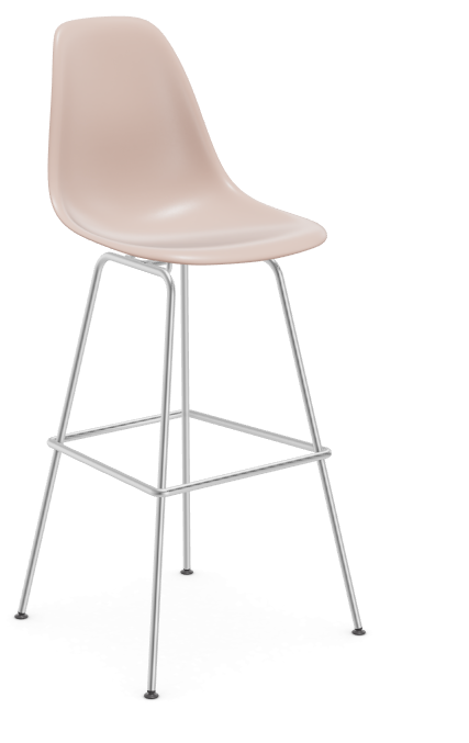 vitra Eames Plastic Stool RE high - chroom - pale rose RE