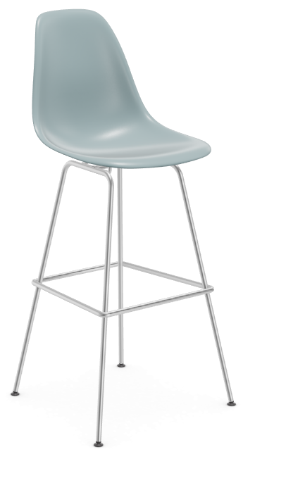 vitra Eames Plastic Stool RE high - chroom - ice grey RE