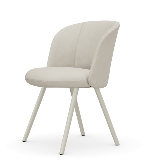 vitra Mikado Side Chair - Credo - aluminium/chalk - Credo cream