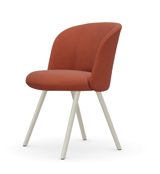 vitra Mikado Side Chair - Credo - aluminium/chalk - Credo saffron