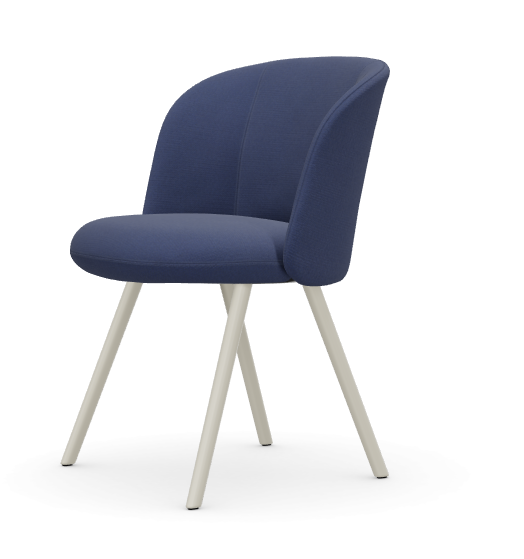 vitra Mikado Side Chair - Credo - aluminium/chalk - Credo royal blue/elephant