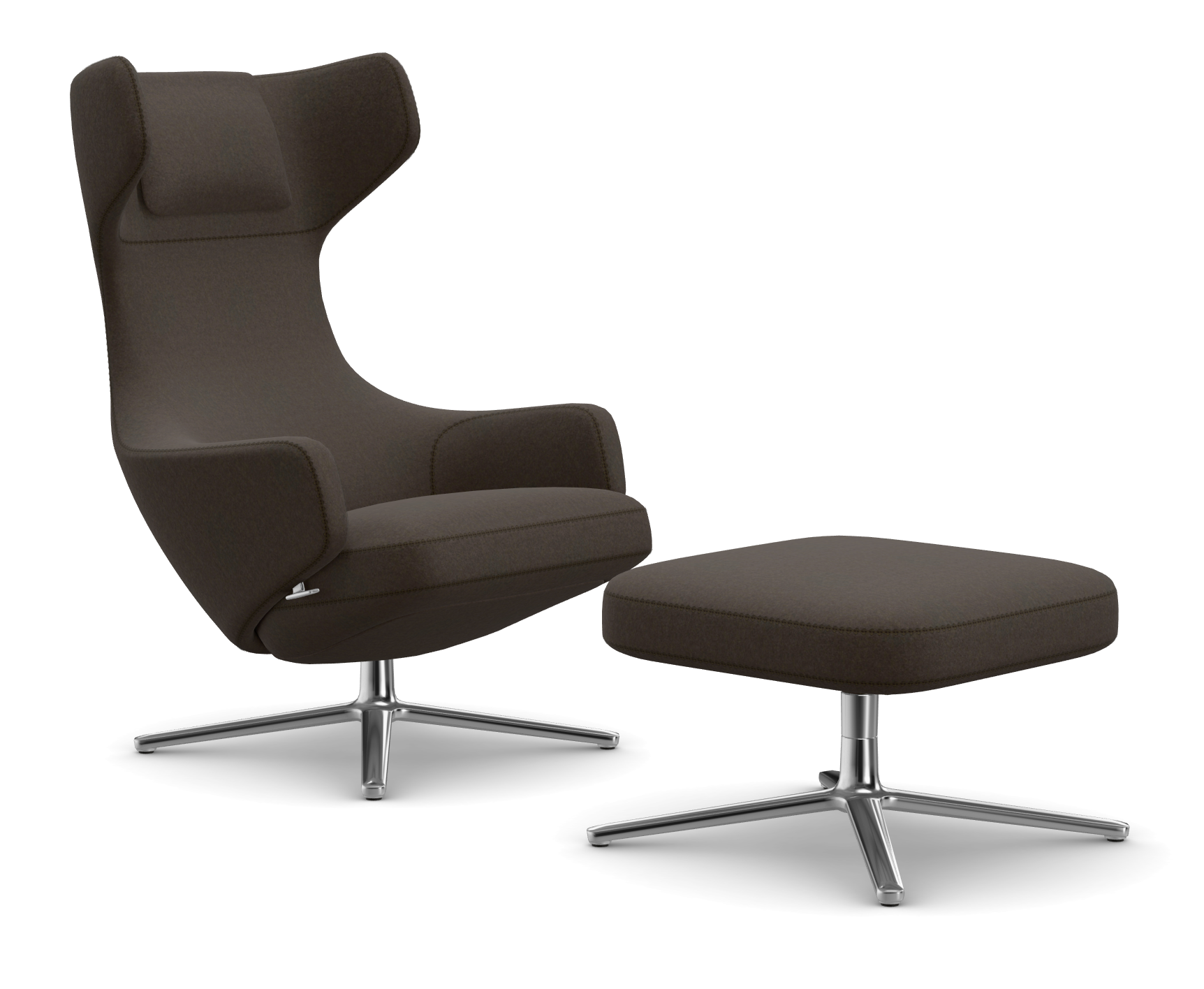 vitra fauteuil Grand Repos en Ottoman - Cosy - nutmeg