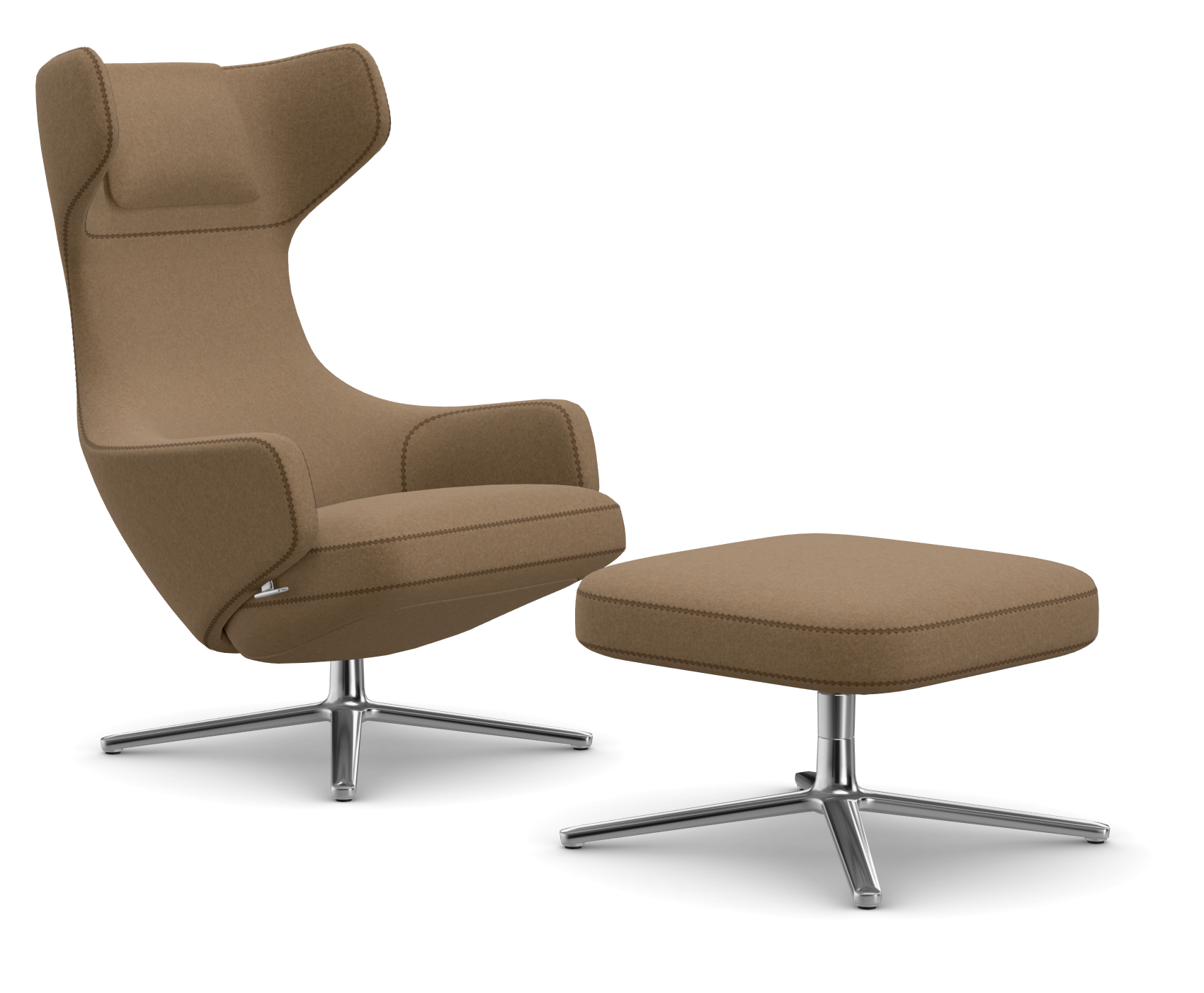 vitra fauteuil Grand Repos en Ottoman - Cosy - papyrus