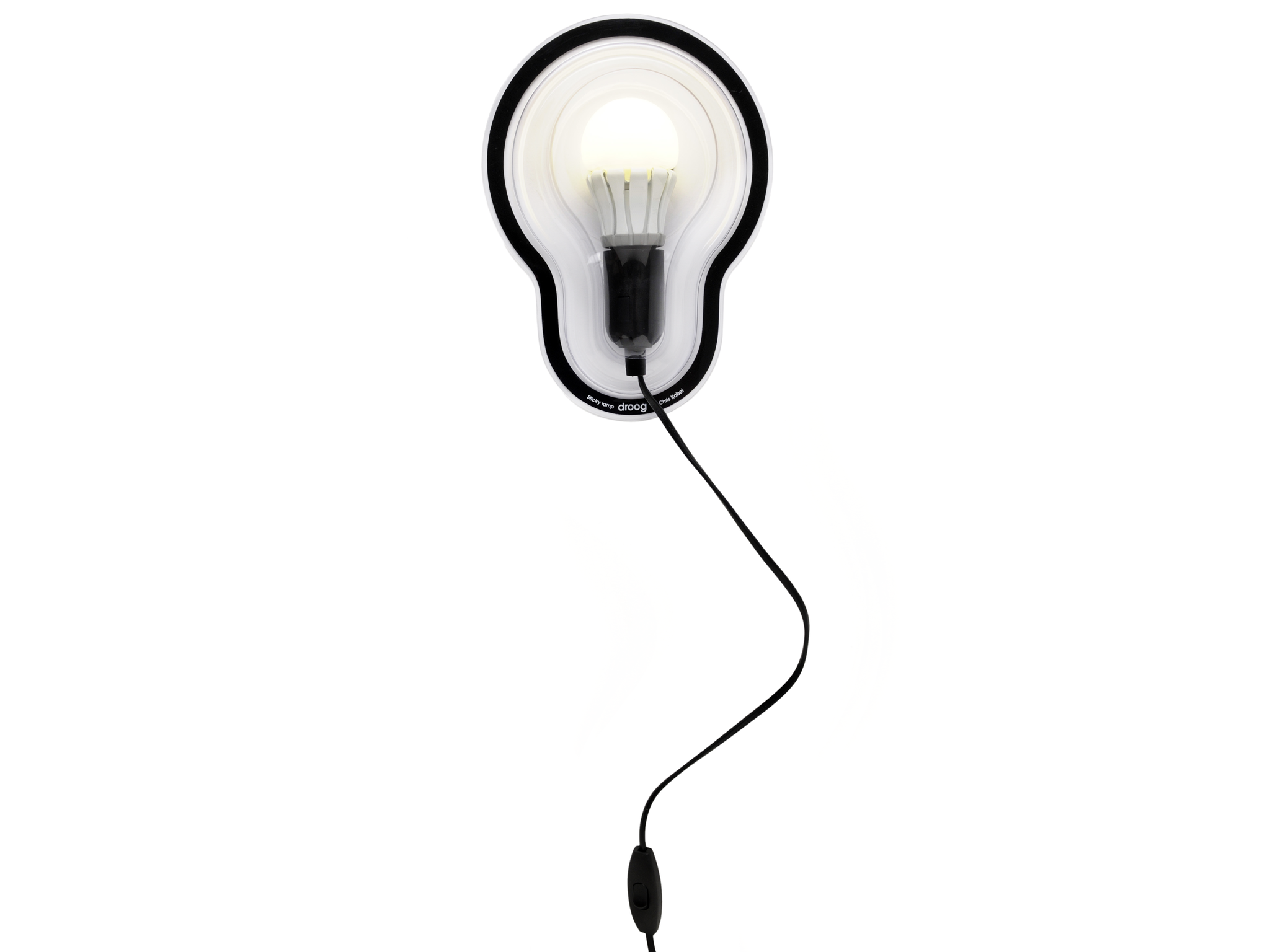 droog wandlamp Sticky - Zwart