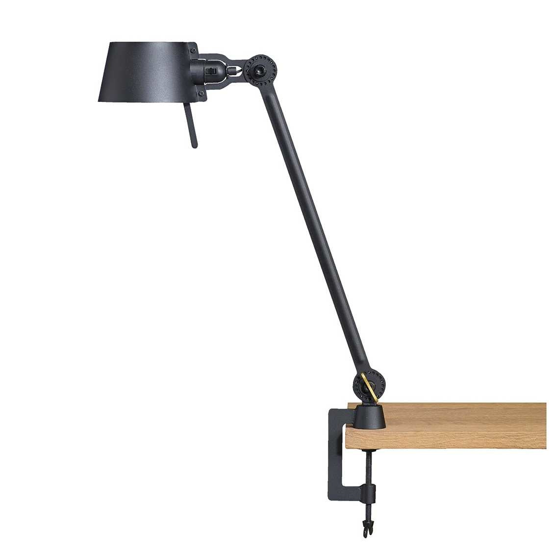 Tonone Bolt bureaulamp één arm met klem - smokey black