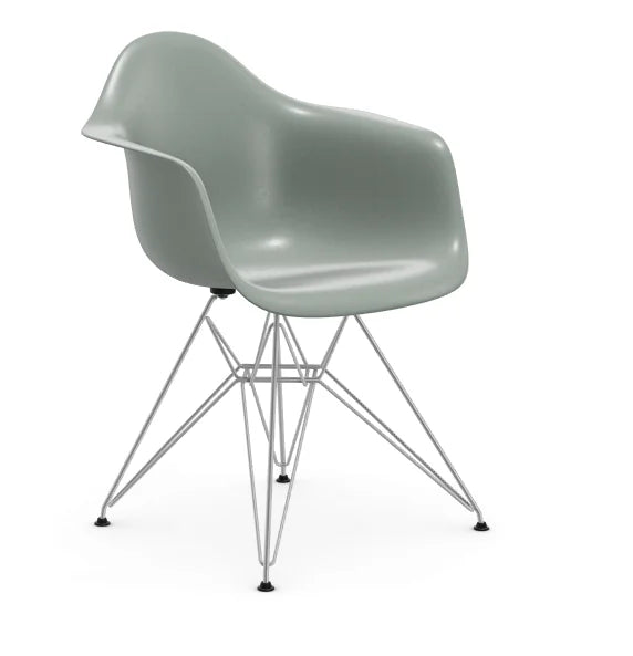 vitra Eames Fiberglass Armchair DAR - verchroomd onderstel - sea foam green