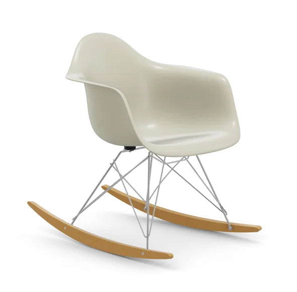 vitra Eames Fiberglass Armchair RAR - verchroomd onderstel - parchment - licht