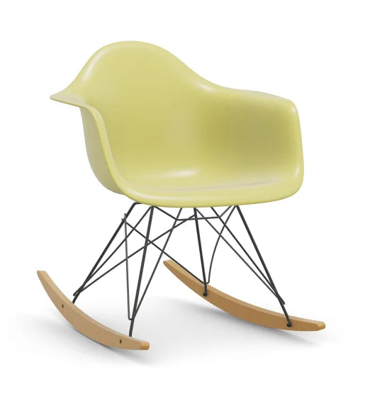 vitra Eames Plastic Armchair RAR RE - zwart & esdoorn licht onderstel - citron RE