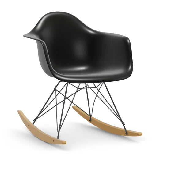 vitra Eames Plastic Armchair RAR RE - zwart & esdoorn licht onderstel - deep black RE