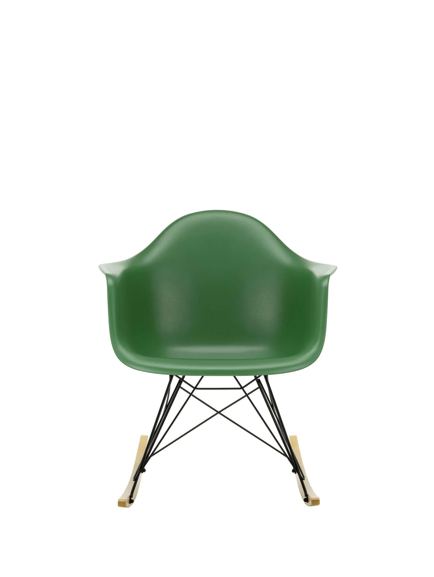 vitra Eames Plastic Armchair RAR RE - zwart & esdoorn licht onderstel - Emerald RE