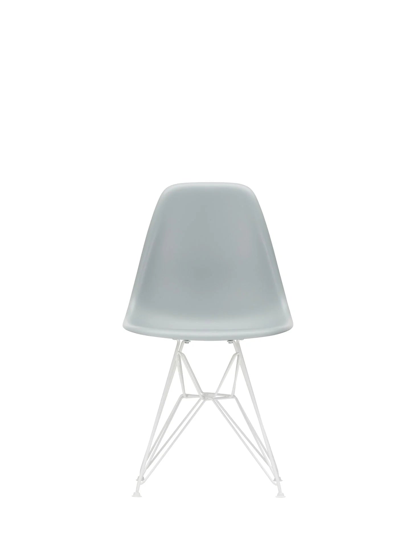vitra Eames Plastic chair DSR RE - wit onderstel - Light Grey RE