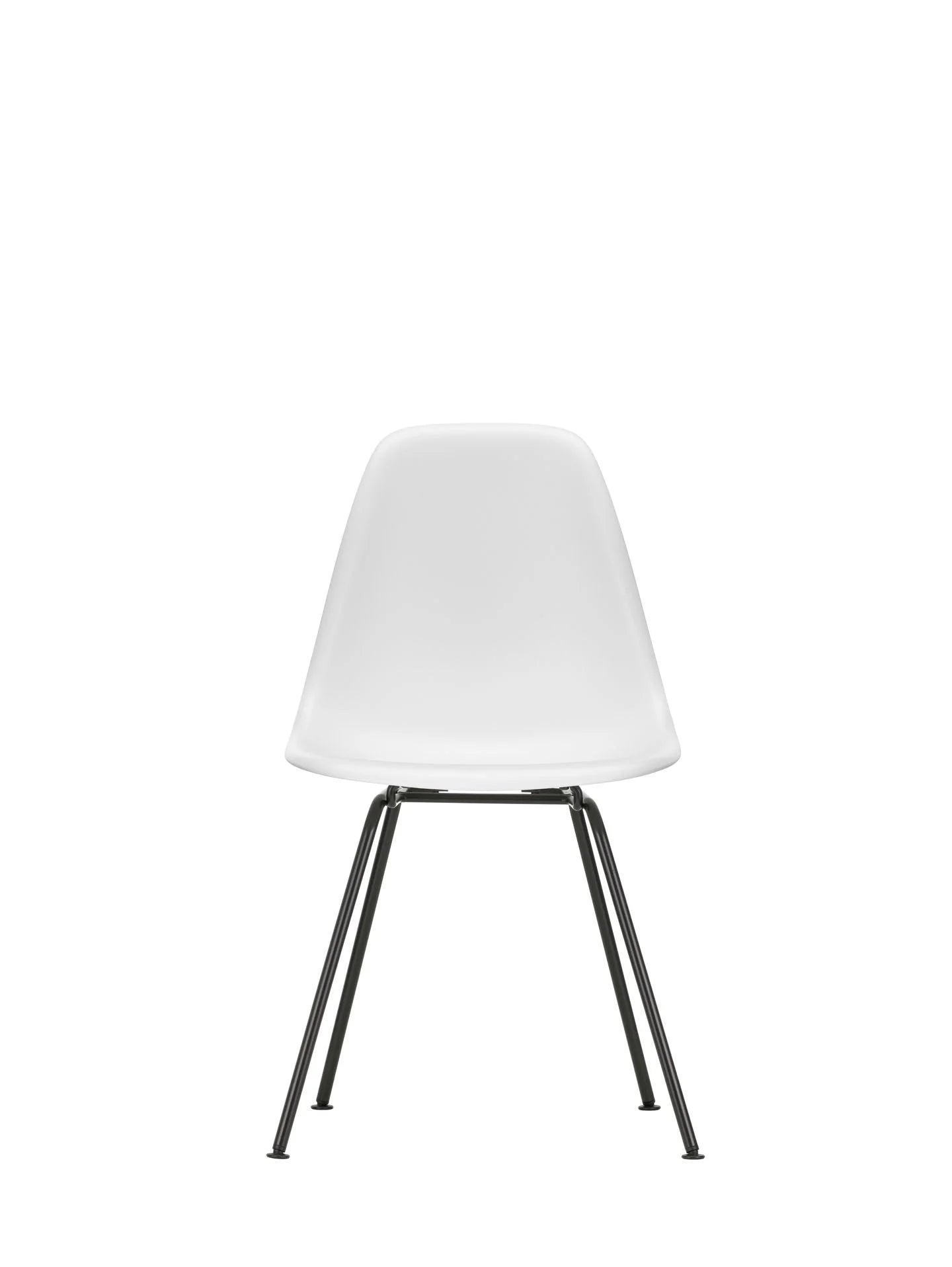 vitra Eames Plastic chair DSX RE - zwart onderstel - cotton white RE