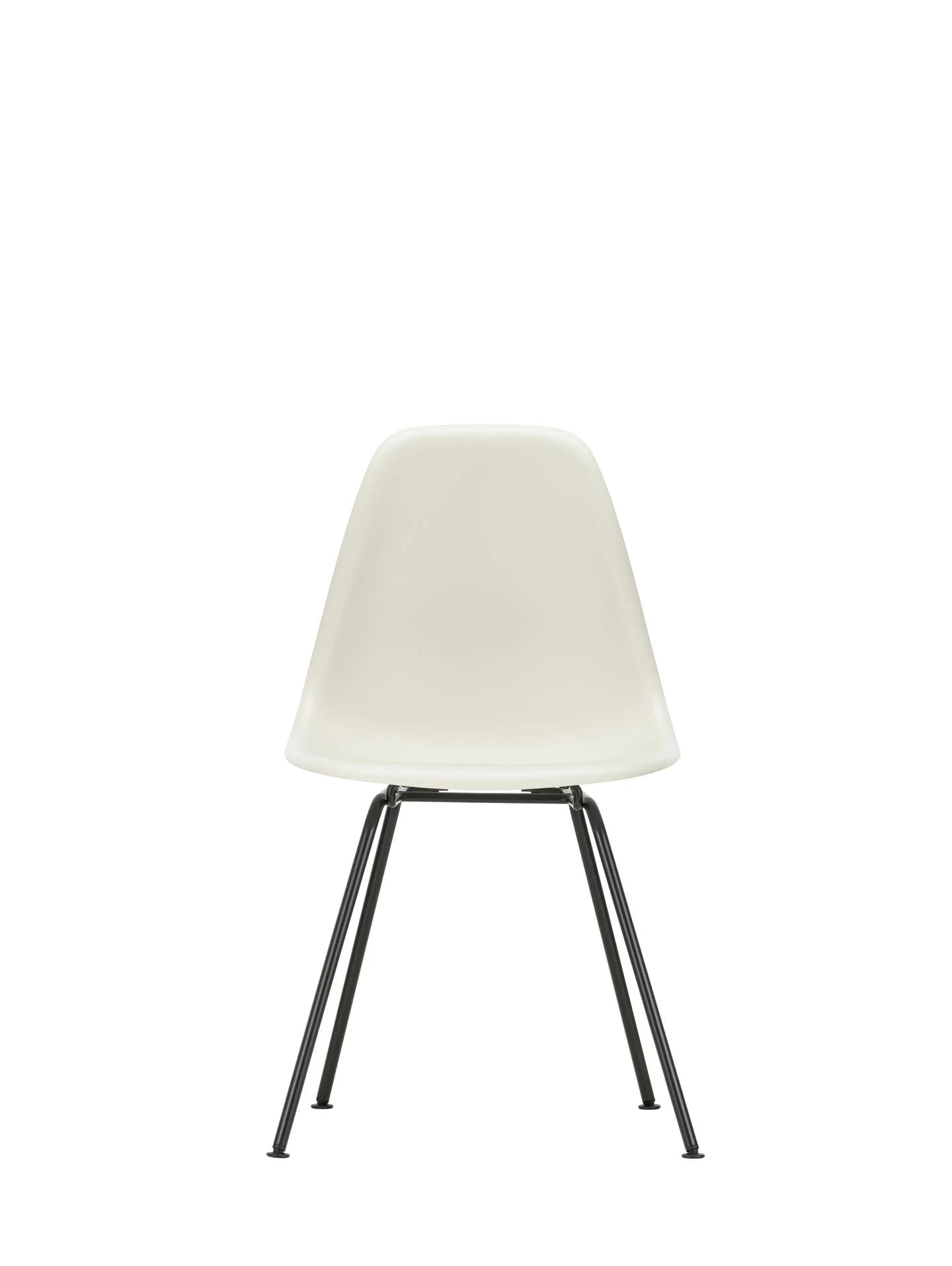 vitra Eames Plastic chair DSX RE - zwart onderstel - pebble RE