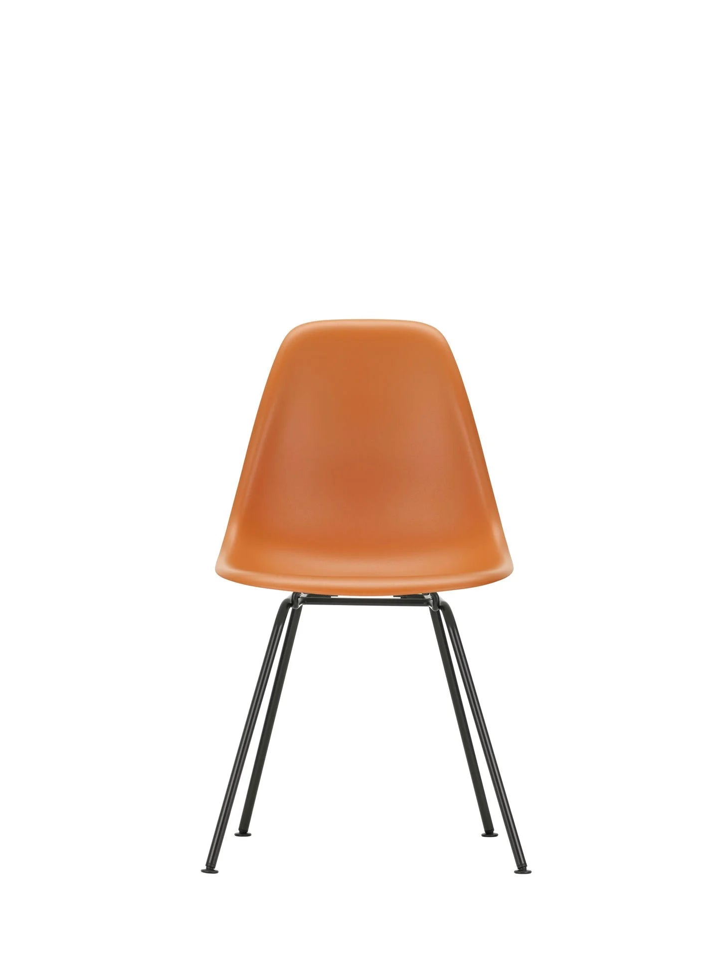 vitra Eames Plastic chair DSX RE - zwart onderstel - Rusty Orange RE
