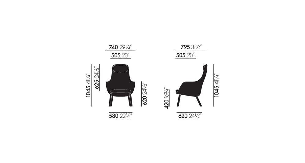 vitra lounge chair HAL - Credo