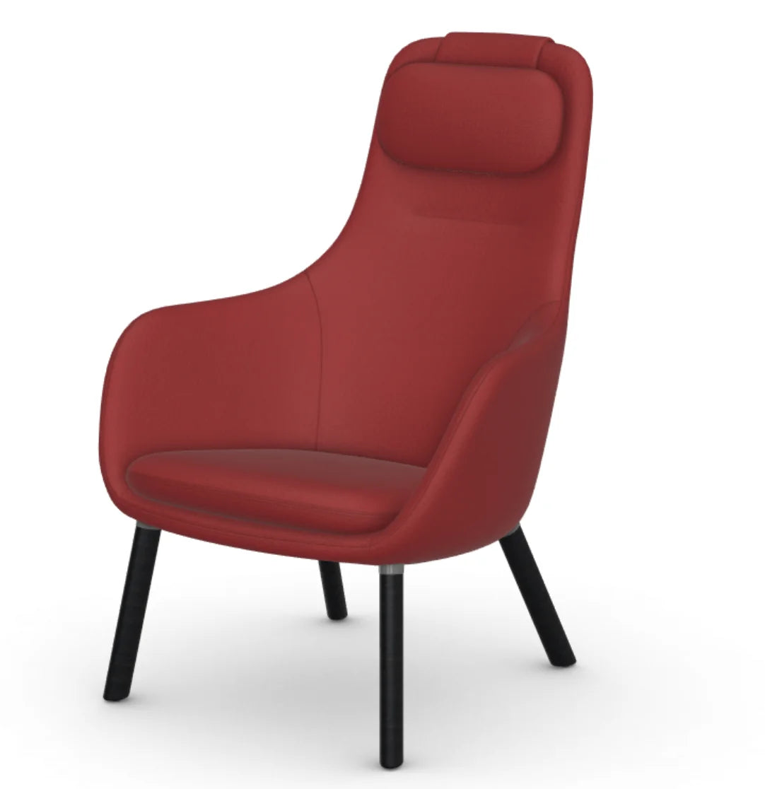 vitra lounge chair HAL - Credo - red chilli
