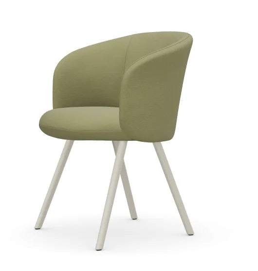 vitra Mikado Arm Chair - Credo - aluminium/chalk - Credo sand/avocado