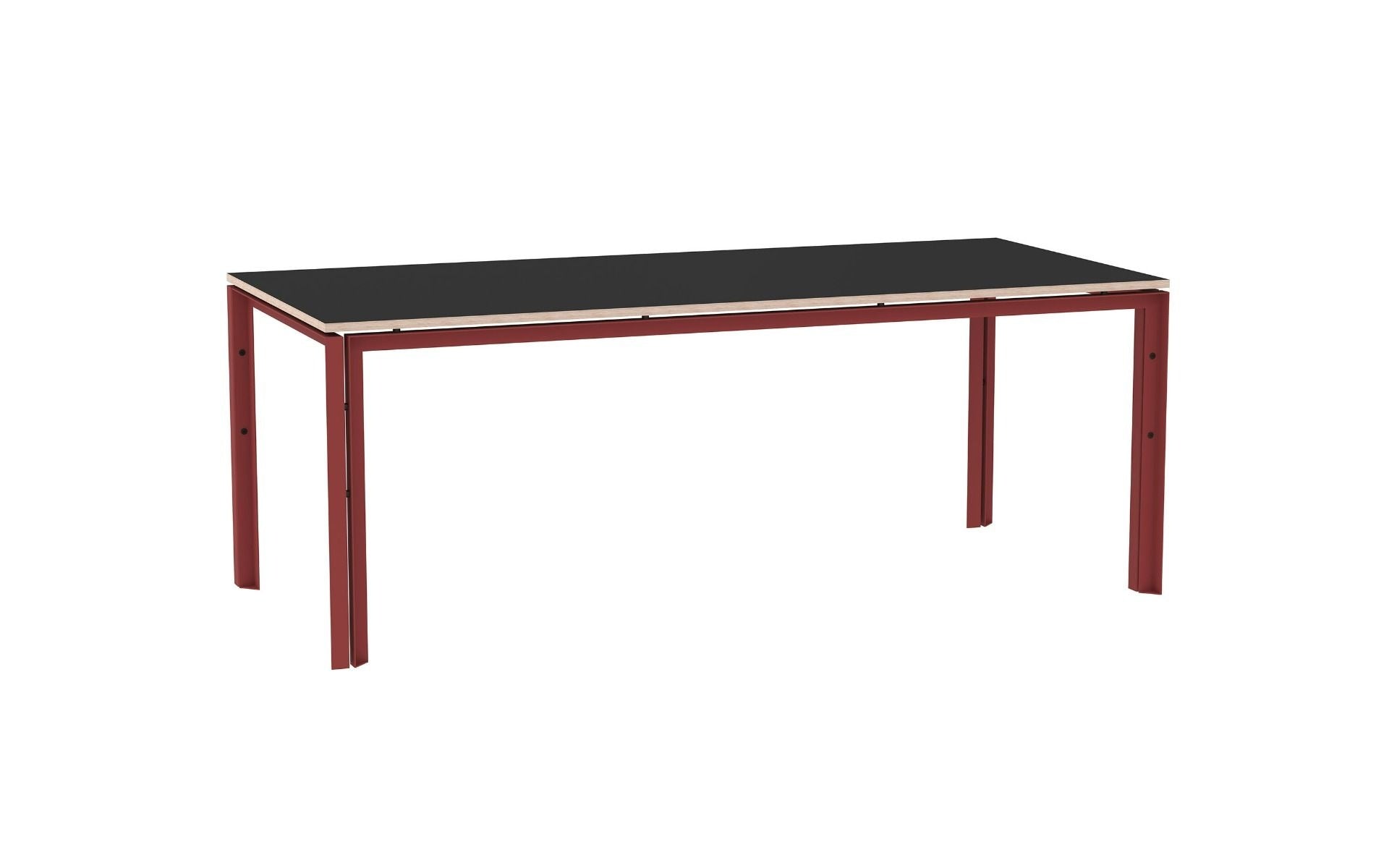 Functionals WT Tafel 230cm - roest frame & Zwart plywood blad